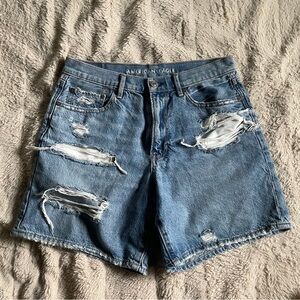 American Eagle Denim Shorts, Size 8, Like New, Medium Wash